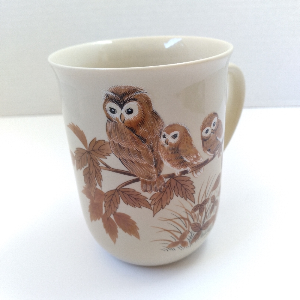 VTG Otagiri Family of Owls Mug